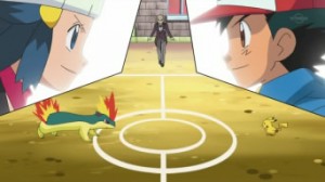 Un combat enflammé entre Feurisson et Pikachu