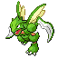 Pokémon Rouge-Feu/Vert-Feuille (de face, shiny)