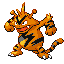 Pokémon Rouge-Feu/Vert-Feuille (de face, shiny)