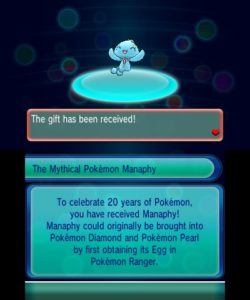 Manaphy Cadeau Mystere