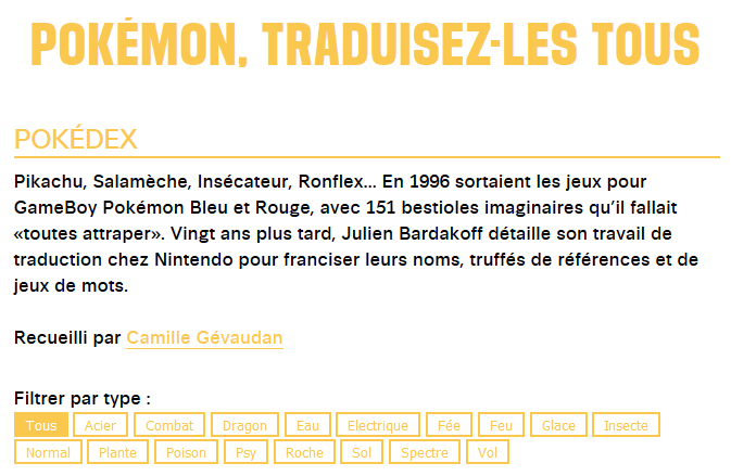 Comment les noms français des Pokémons ont-ils été inventés ?